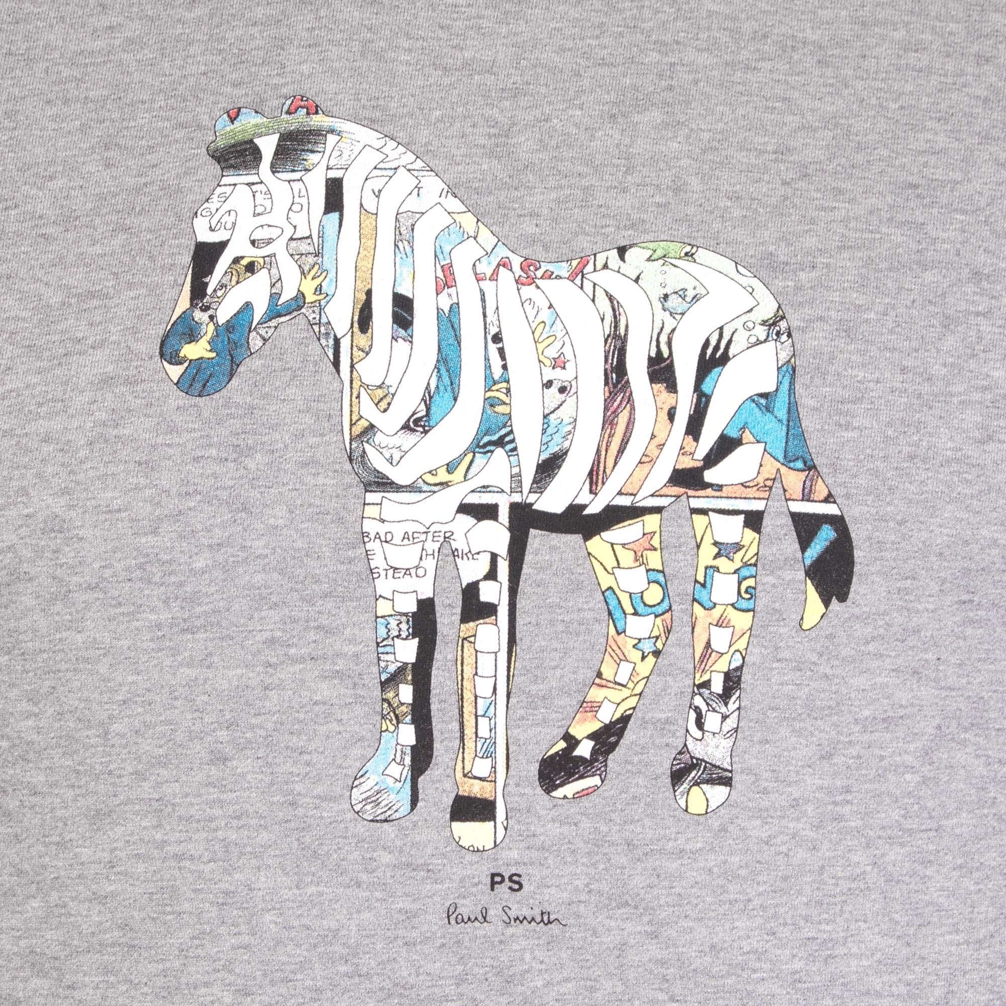 Regular Fit Comic Zebra Print Sweatshirt