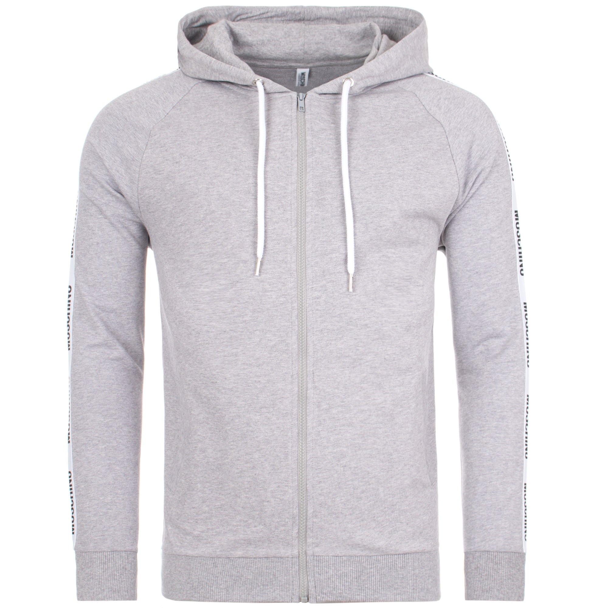 Logo Taped Arm Zip Through Hoodie