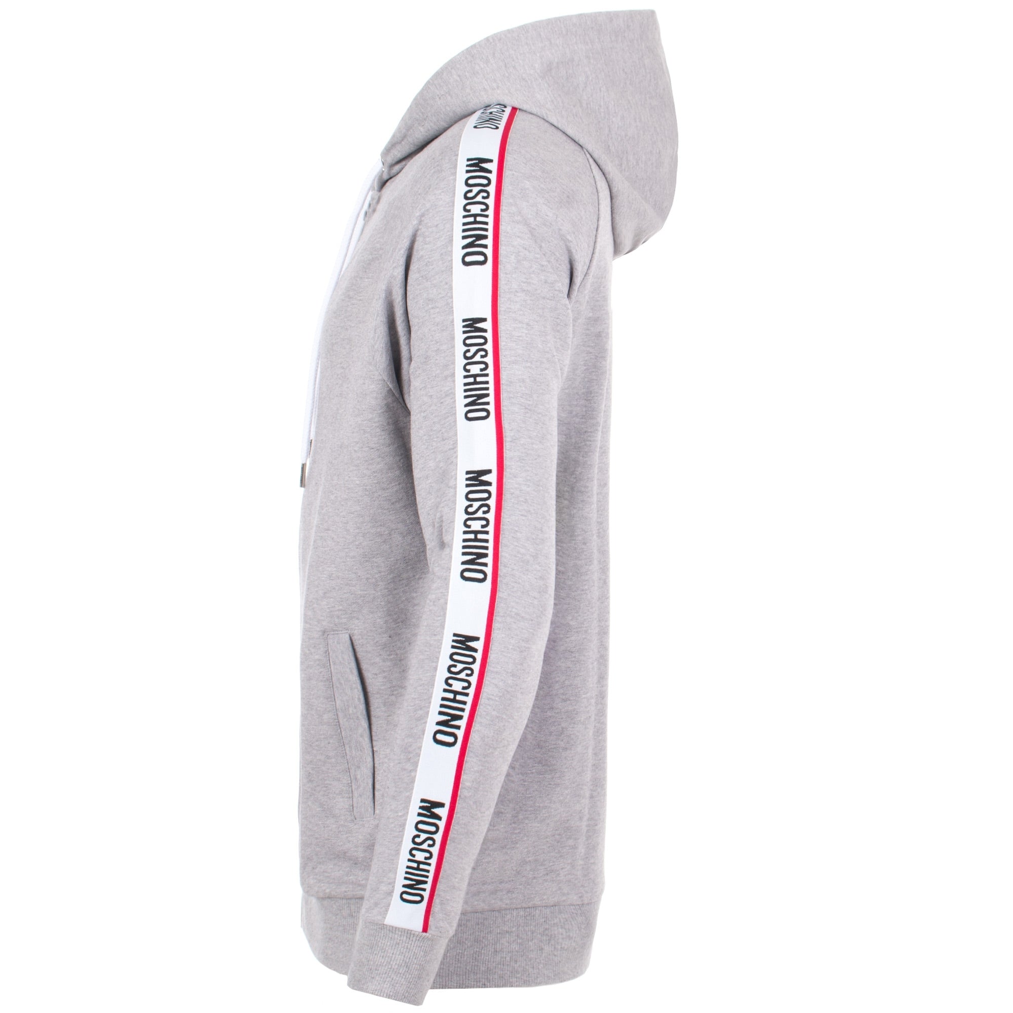 Logo Taped Arm Zip Through Hoodie