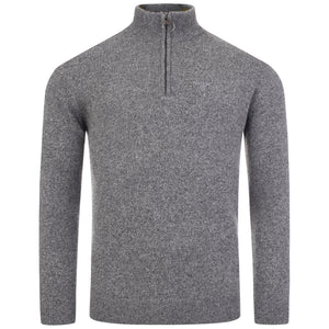 Barbour Tisbury Half Zip Jumper in Grey at EQVVS. Mannequin. 