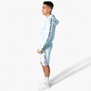 Logo Taped Arm Zip Through Hoodie
