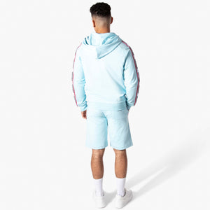 Logo Taped Arm Zip Through Hoodie