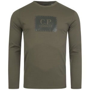 30/1 Jersey Long Sleeve Label Logo T-Shirt