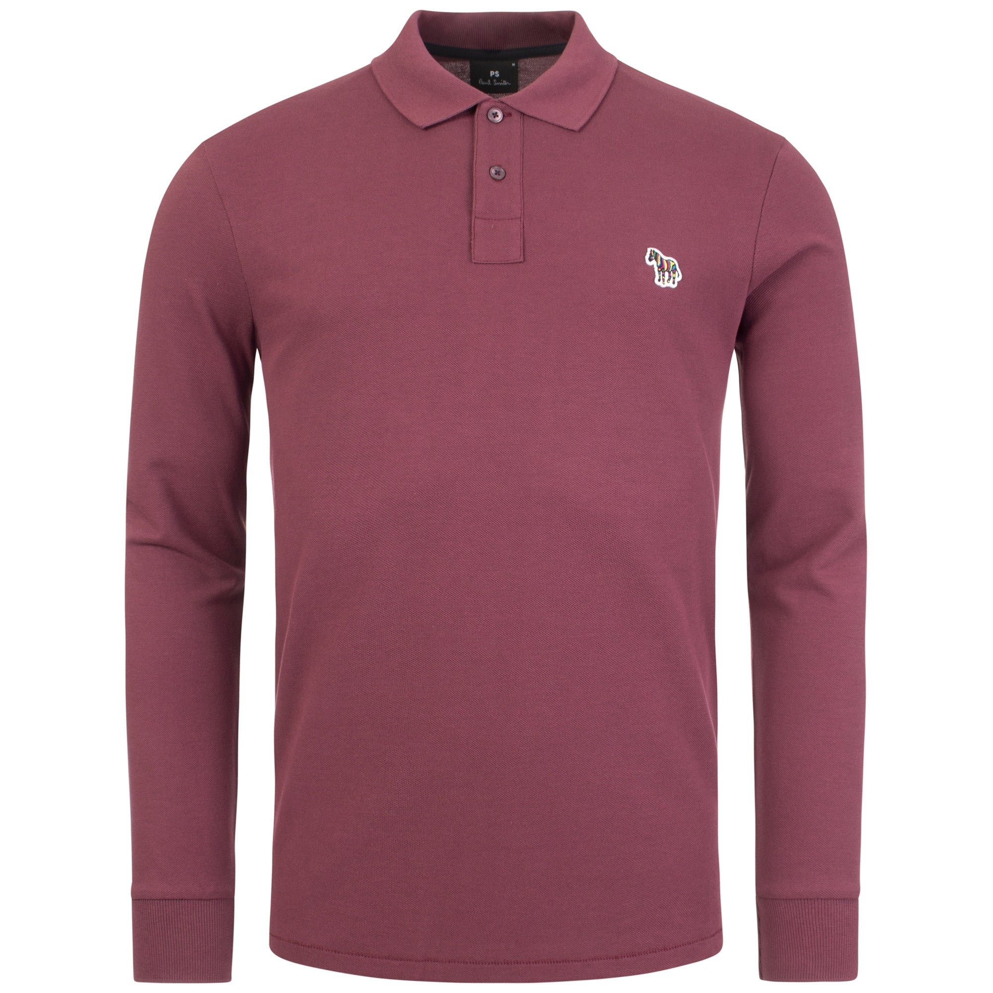 Regular Fit Long Sleeve Zebra Logo Polo