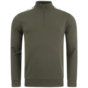 Logo Taped Shoulder 1/4 Zip Sweat