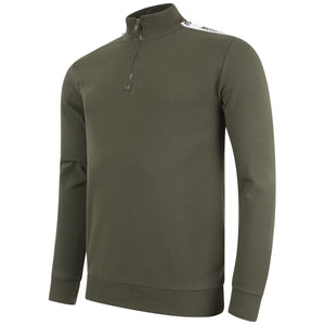 Logo Taped Shoulder 1/4 Zip Sweat