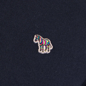 Quarter Zip Zebra Knit