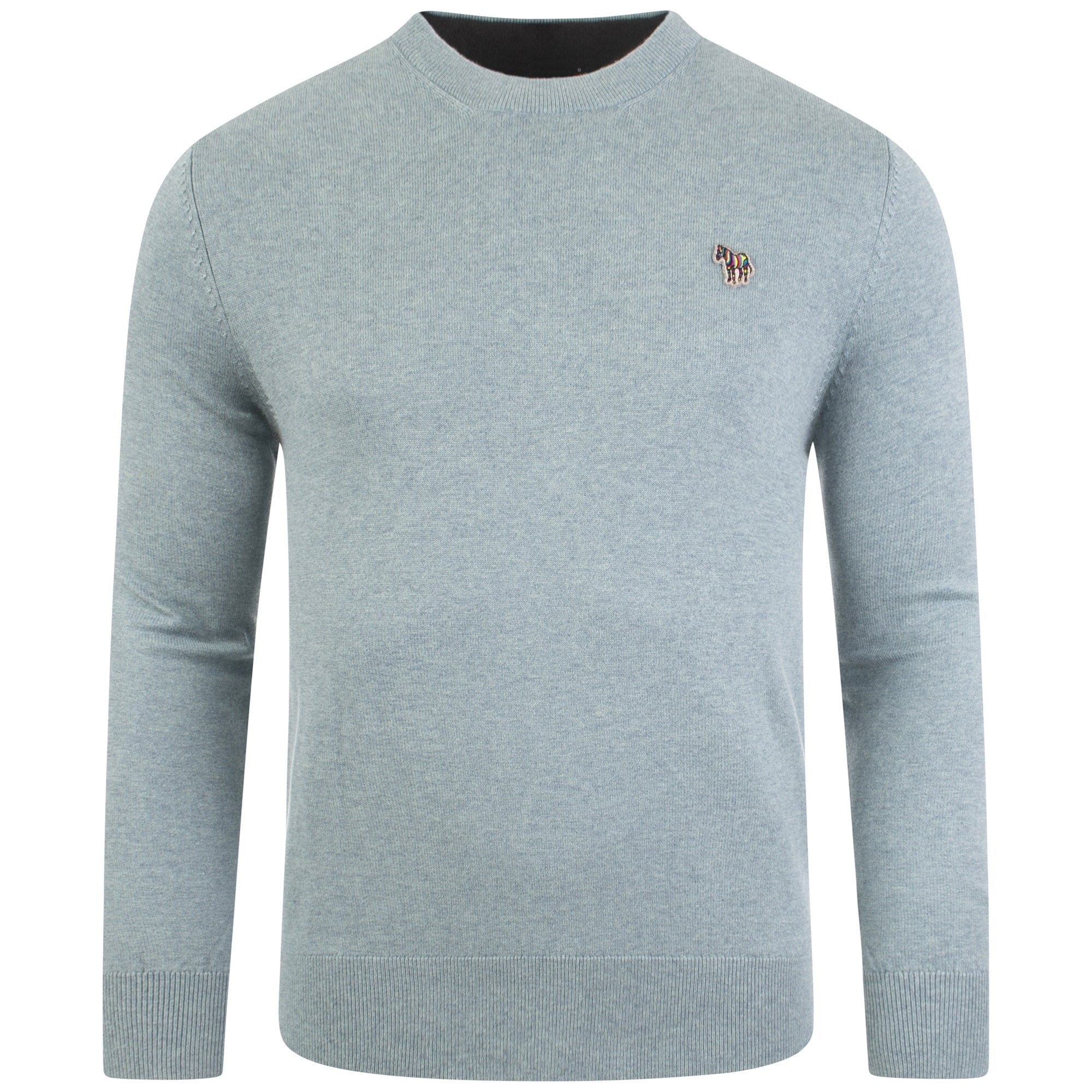 Regular Fit Crew Neck Zebra Knit Jumper