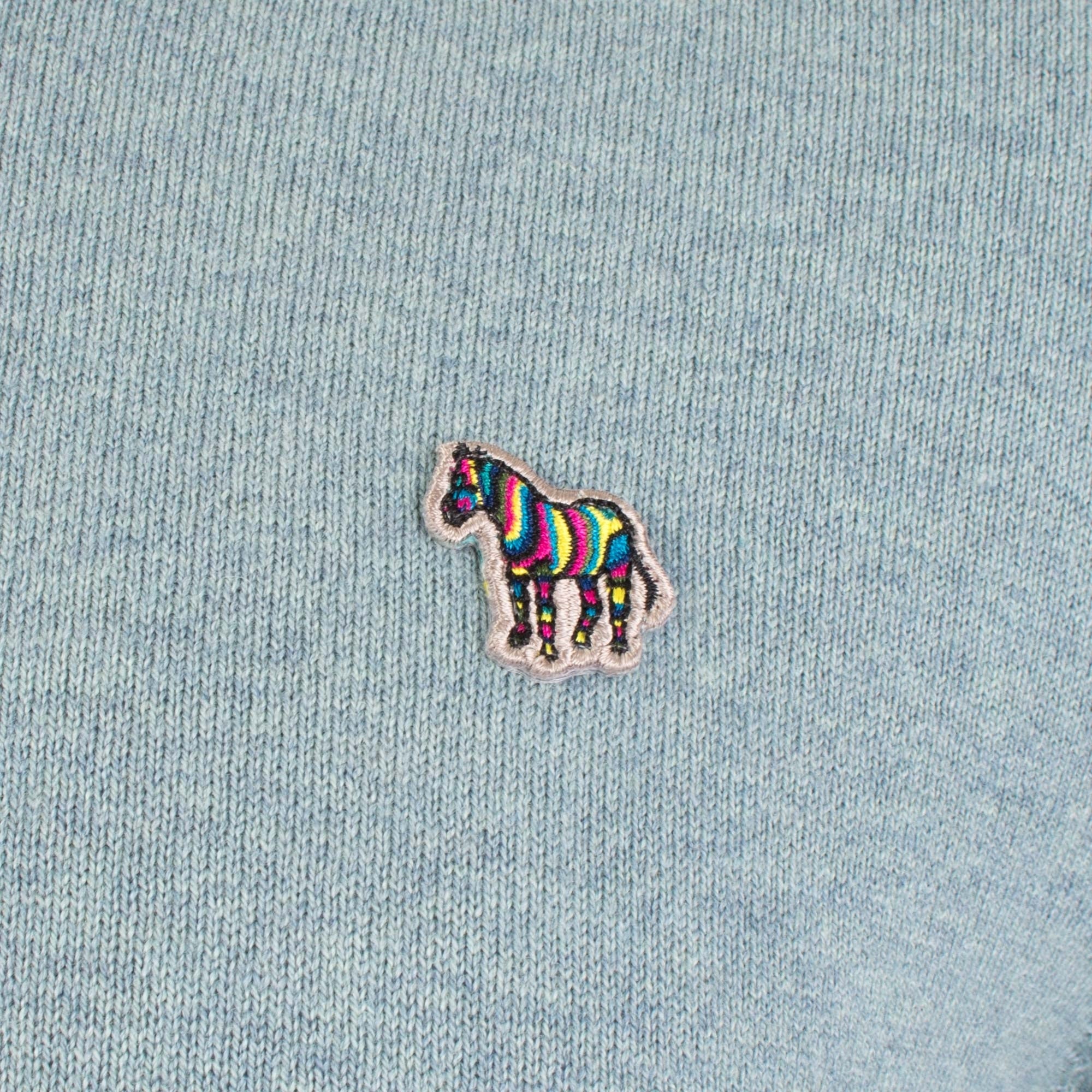 Regular Fit Crew Neck Zebra Knit Jumper