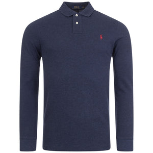 Long Sleeve Custom Slim Fit Mesh Polo