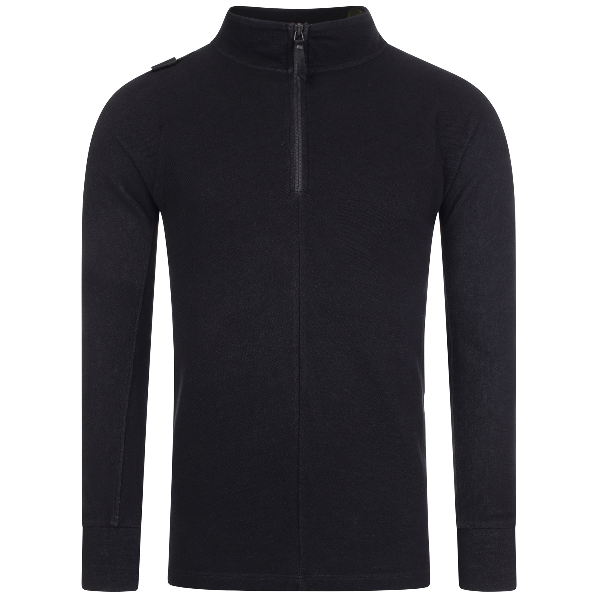 Two Tone fabric Funnel Neck Zip Top