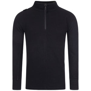 Two Tone fabric Funnel Neck Zip Top