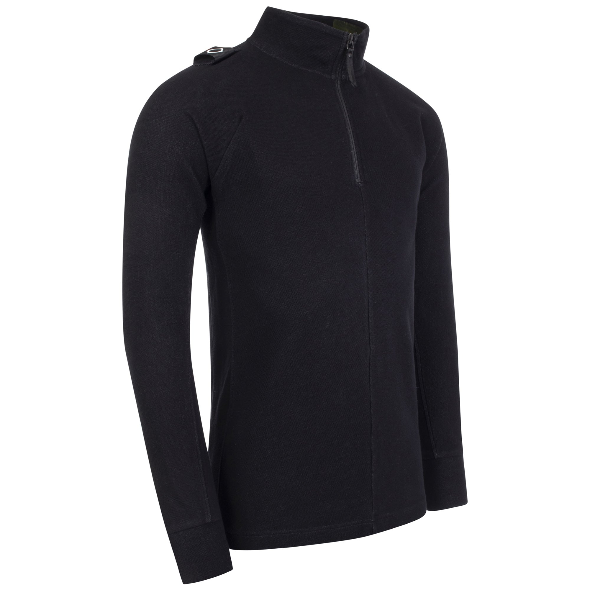 Two Tone fabric Funnel Neck Zip Top