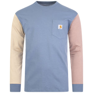 Long Sleeved Relaxed Fit Triple Pocket T-Shirt