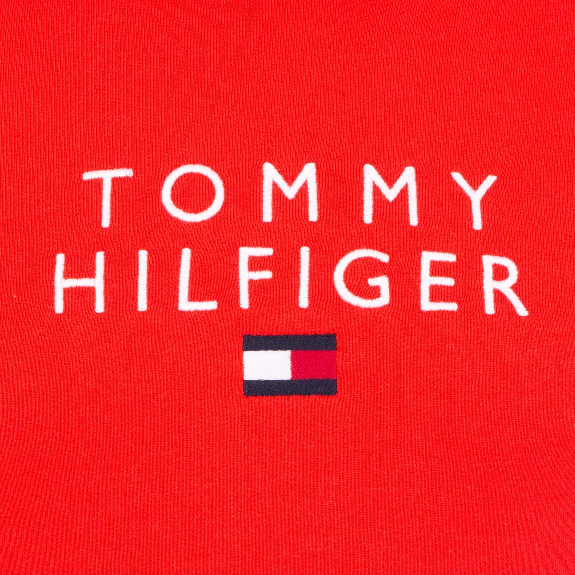 Stacked Tommy Logo Hoodie Daring Scarlet |Tommy Hilfiger EQVVS