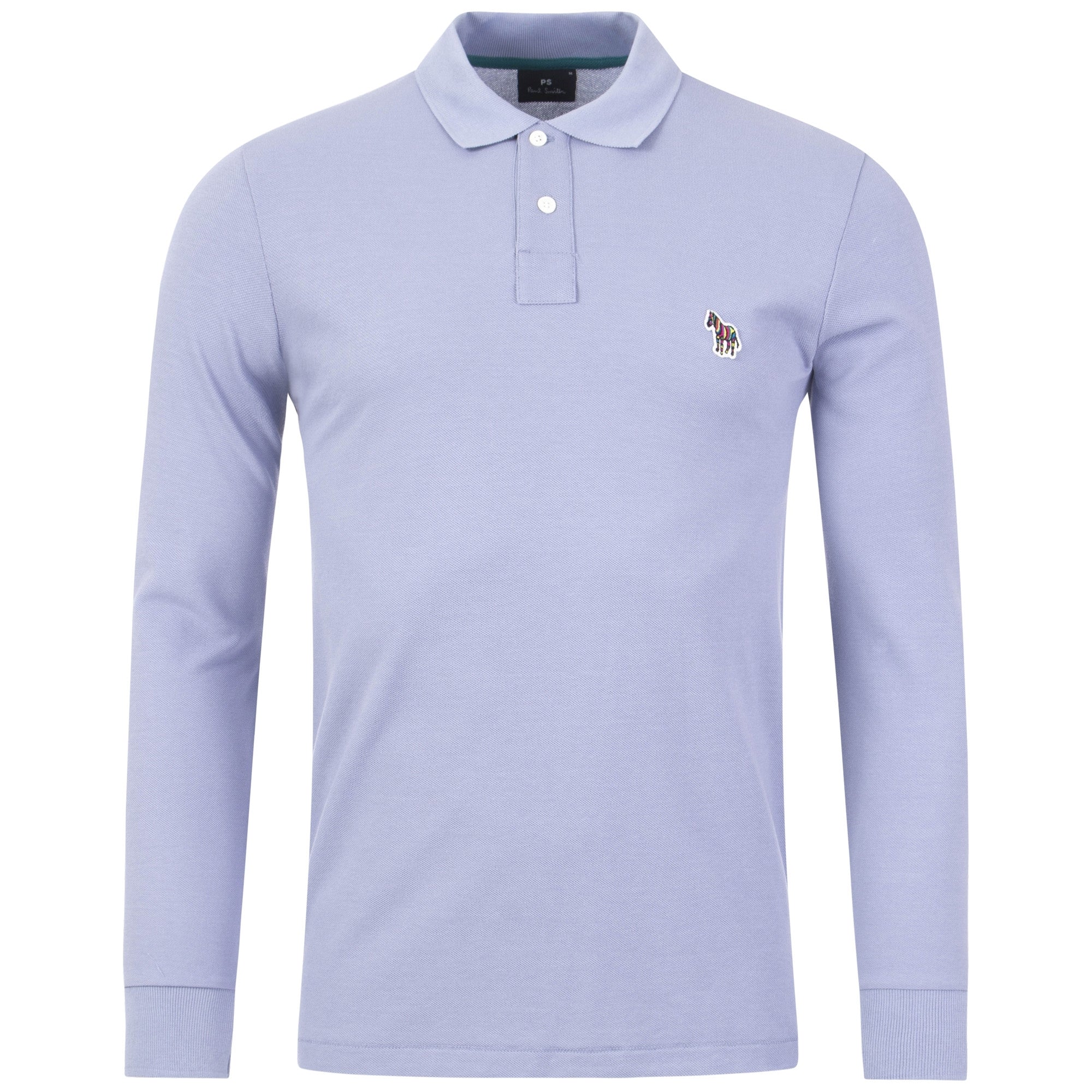 Regular Fit Long Sleeve Zebra Logo Polo