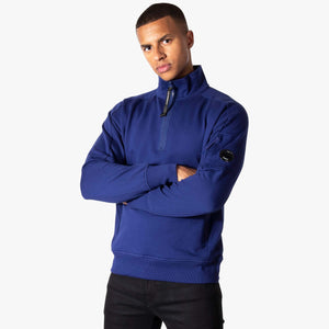 Diagonal Raised Fleece Quarter Zip Lens Sweatshirt