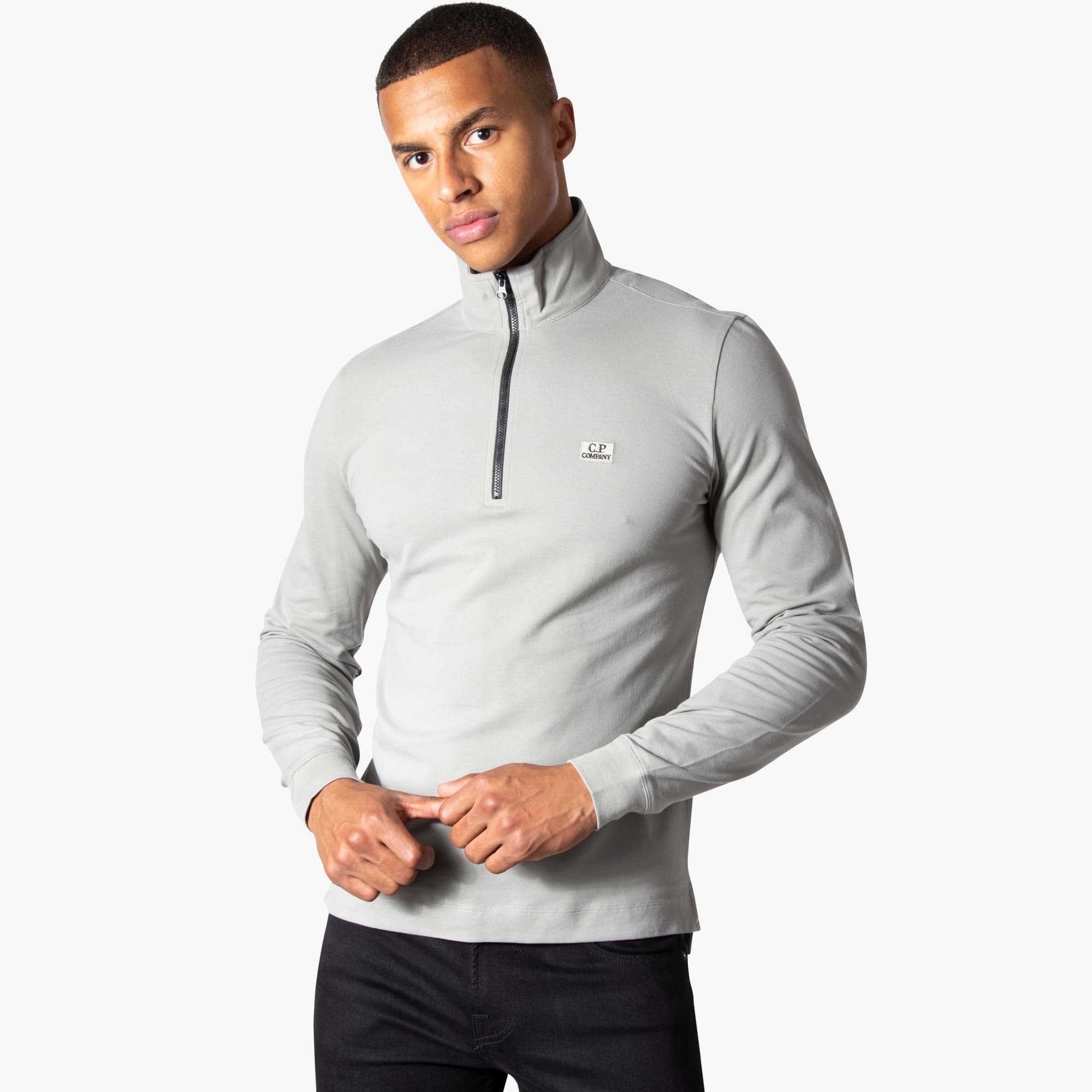 Stretch Piqué L/S 1/4 Zip Polo Shirt