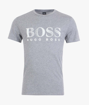 Bodywear-Regular-Fit RN-T-Shirt-Silver-Boss-EQVVS