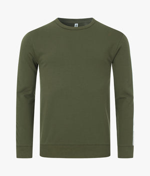 Logo-Taped-Arm-Sweat-Green-Moschino-EQVVS