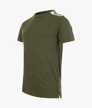 Shoulder-Taped-T-Shirt-Green-Moschino-EQVVS