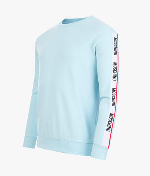 Taped-Sleeve-Sweatshirt-Light-Blue-Moschino-EQVVS
