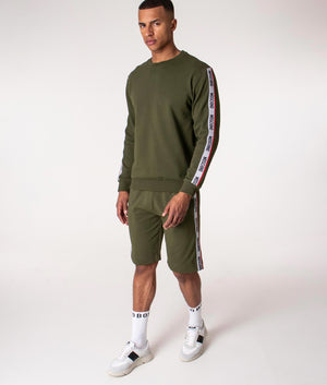 Logo Tape Detail Sweat Shorts