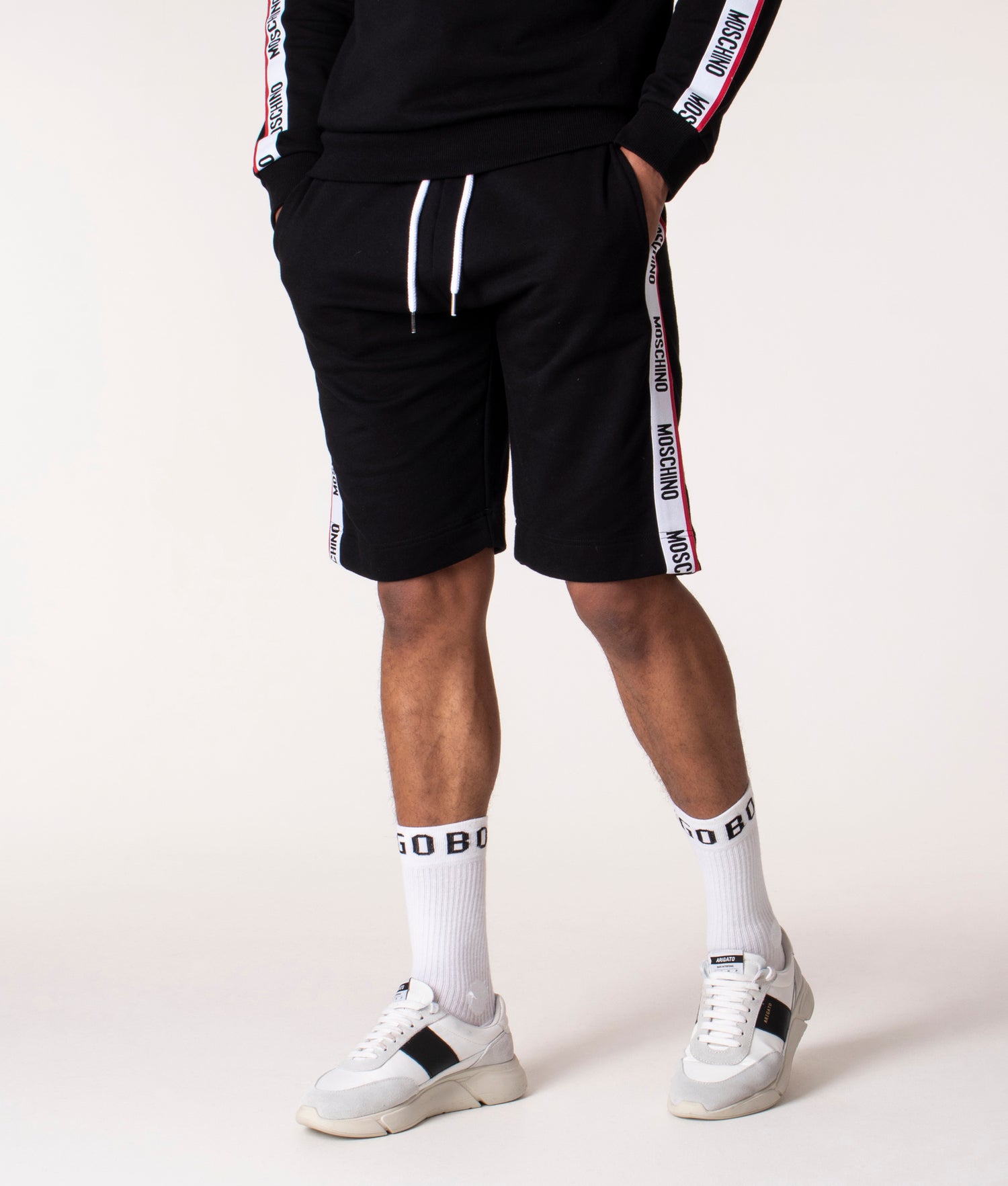 moschino black shorts