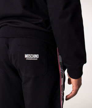 Logo-Tape-Detail-Sweat-Shorts-Black-Moschino-EQVVS