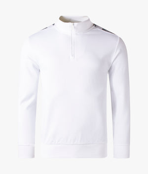 Quarter Zip Shoulder Taped Sweatshirt