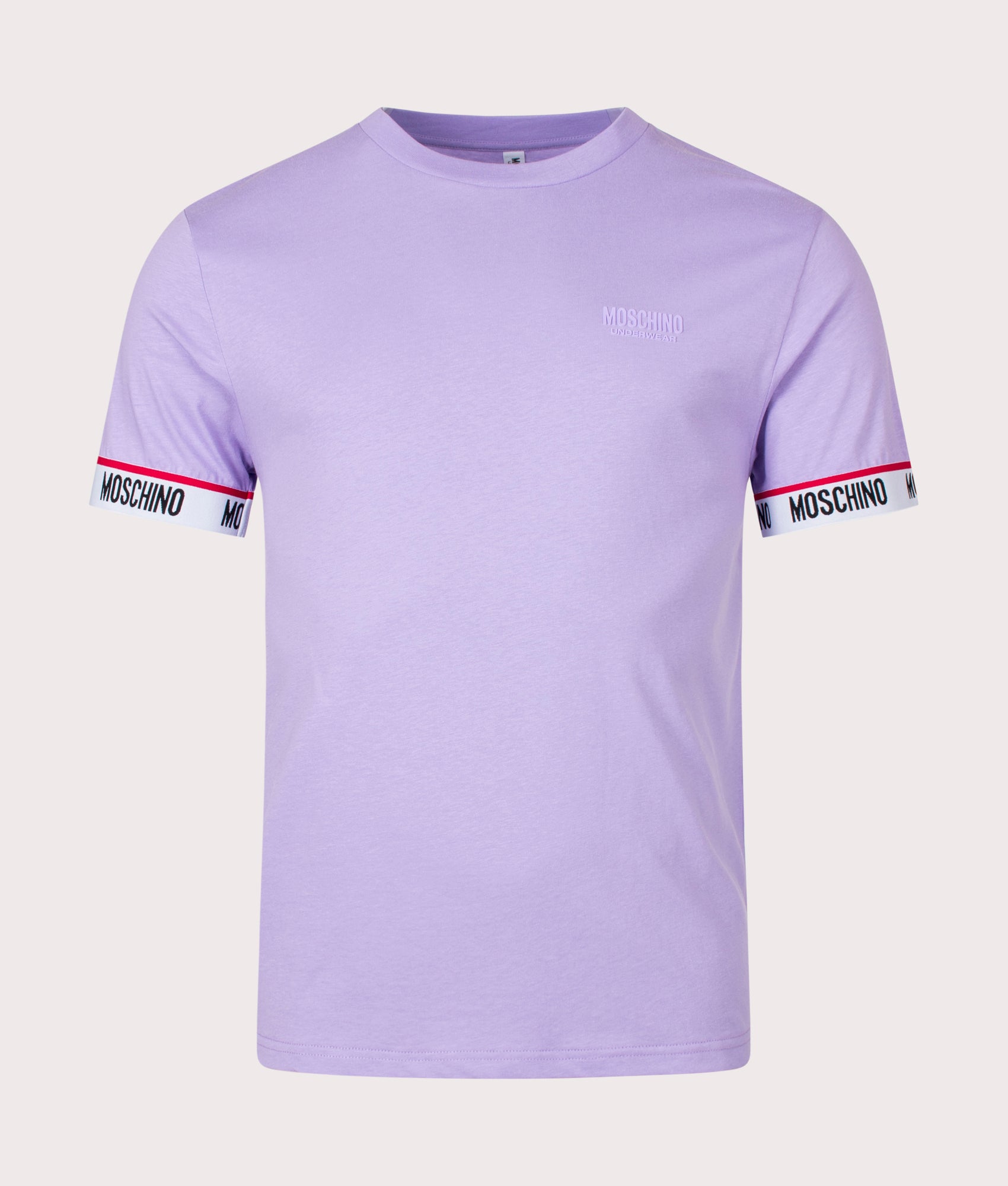 Taped-Logo-Cuff-T-Shirt-Violet-Moschino-EQVVS
