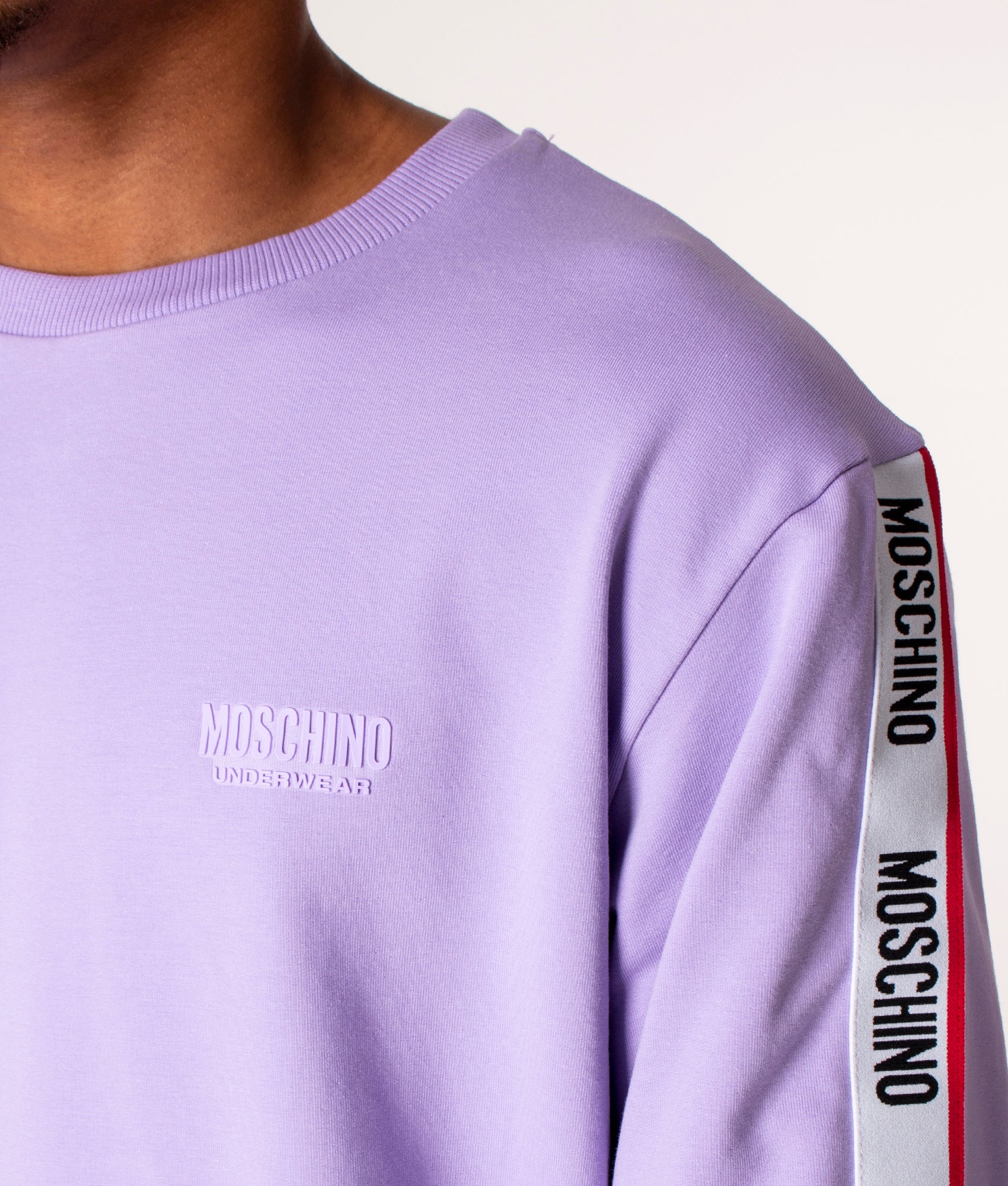 Logo-Taped-Arm-Sweatshirt-Violet-Moschino-EQVVS