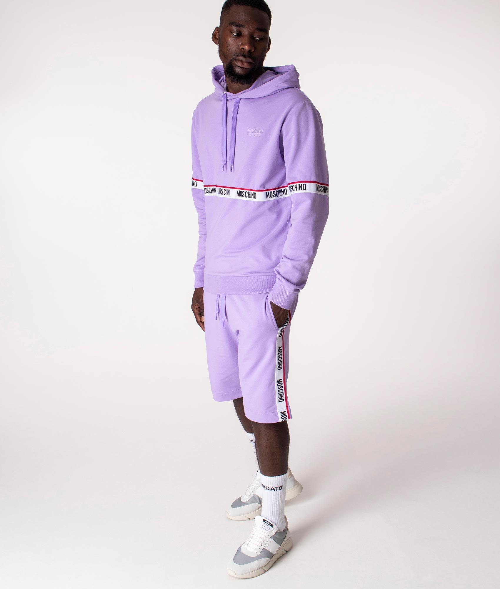 purple moschino hoodie