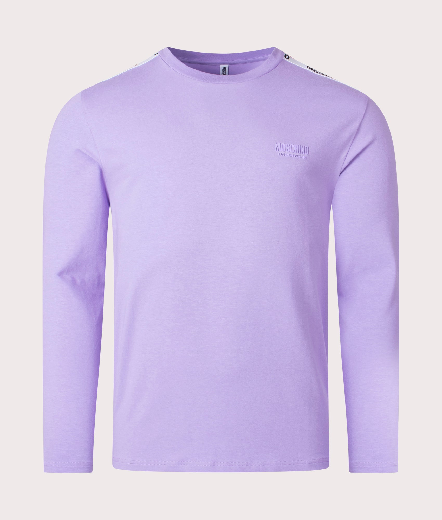 Long-Sleeve-Shoulder-Taped-T-Shirt-Violet-Moschino-EQVVS
