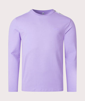 Long-Sleeve-Shoulder-Taped-T-Shirt-Violet-Moschino-EQVVS
