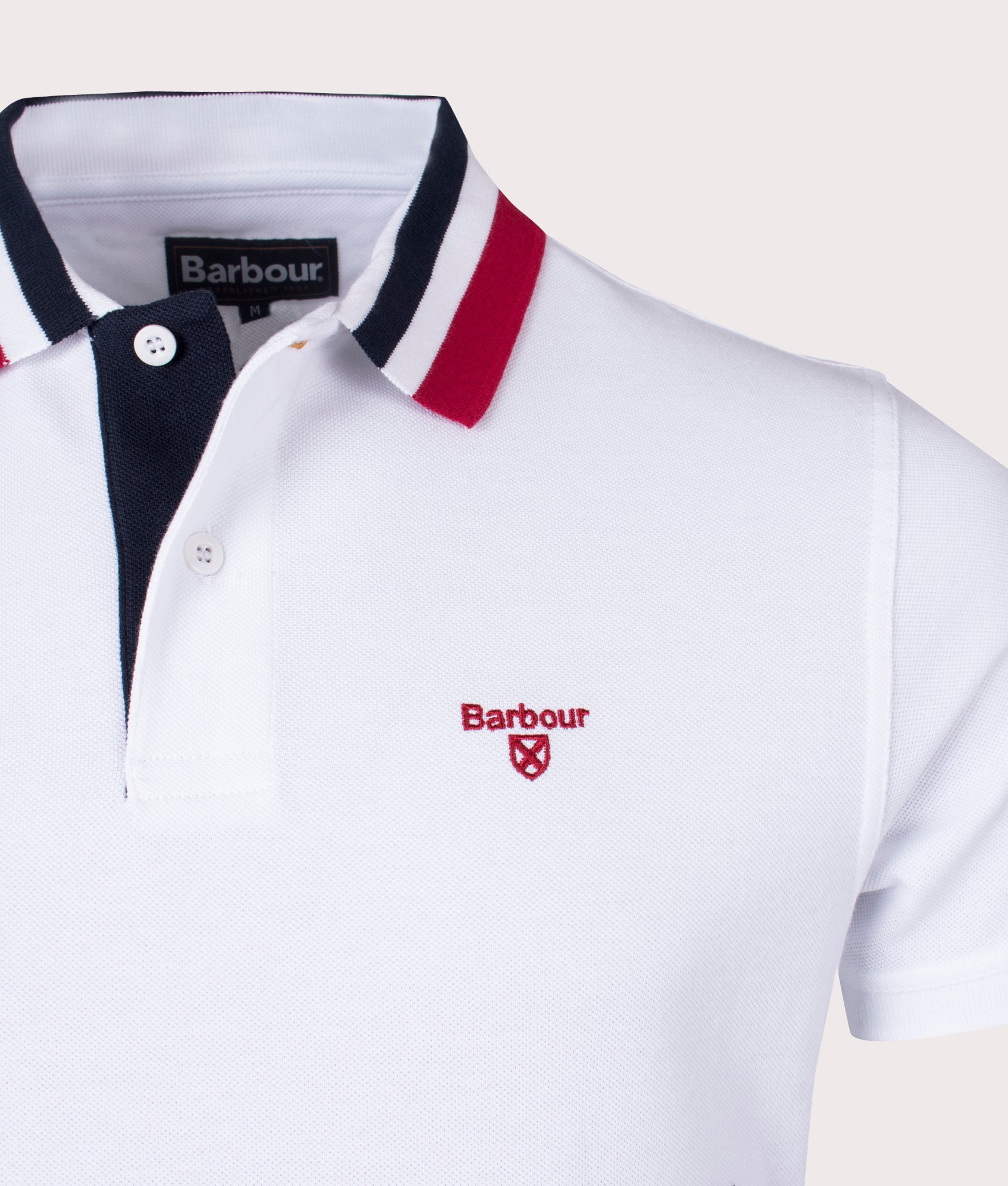 Hawkeswater-Tipped-Polo-Shirt-White/Red/Blue-Barbour-Lifestyle-EQVVS