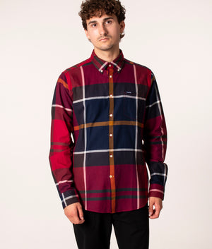 Dunoon Tailored Shirt Red Barbour Lifestyle EQVVS