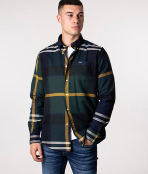 Dunoon-Tailored-Shirt-Seaweed-Tartan-Barbour-Lifestyle-EQVVS