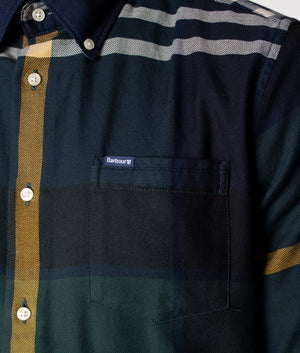 Dunoon-Tailored-Shirt-Seaweed-Tartan-Barbour-Lifestyle-EQVVS