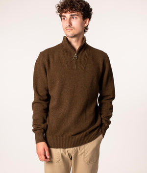 Lambswool Quarter Zip Jumper Sandstone Barbour Lifestyle EQVVS