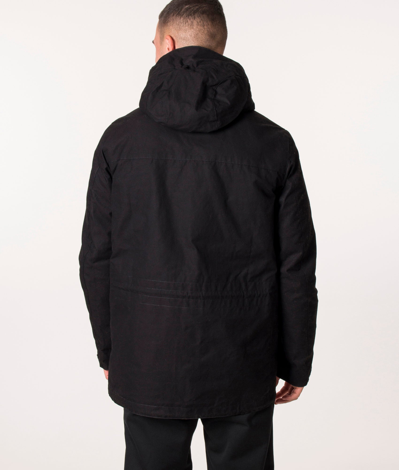 Barbour HIKING COATブラック Barbour Mens White Label Outerwear Hiking Wax Jacket Black