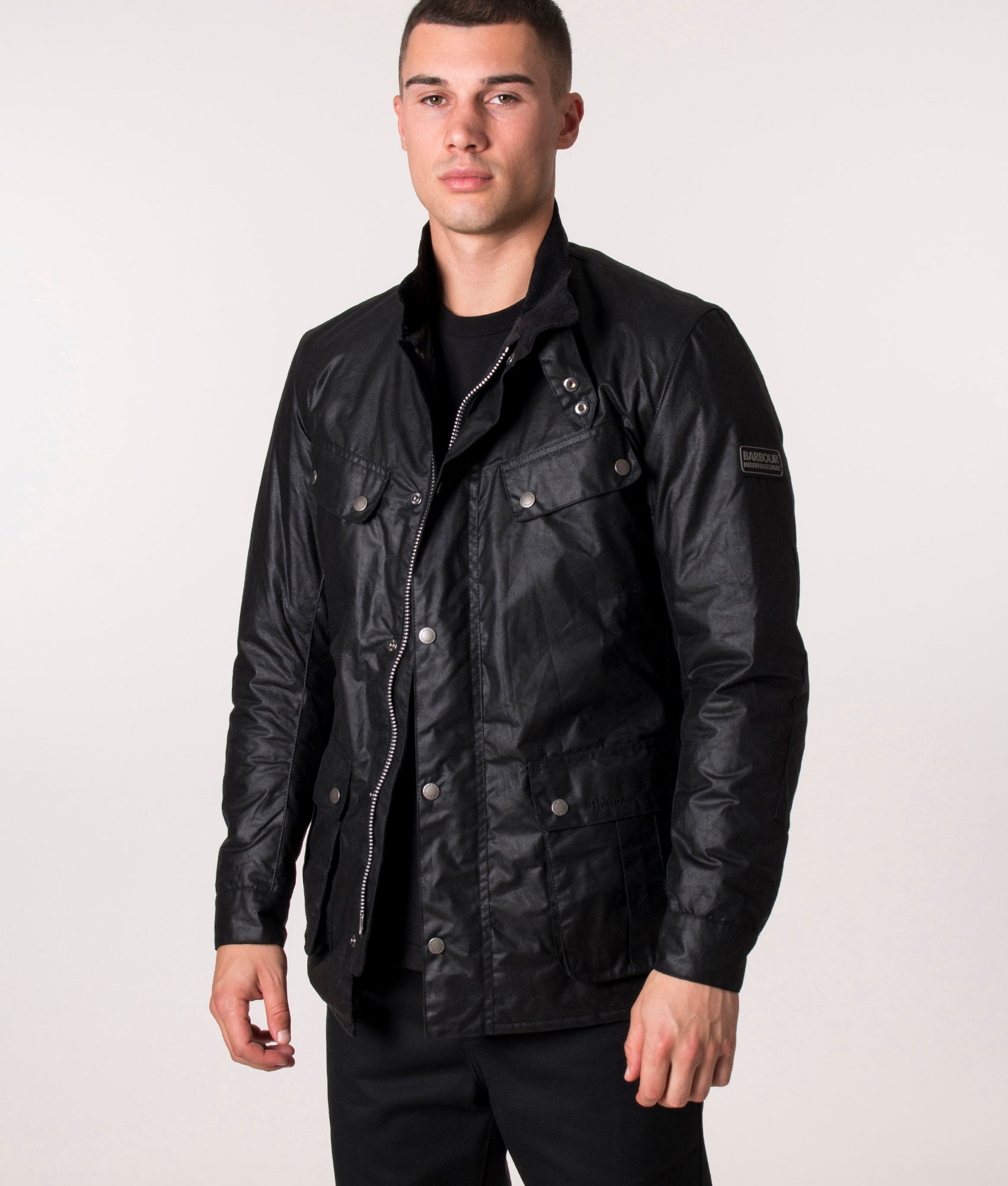 Tourer-Duke-Wax-Jacket-Black-Barbour-International-EQVVS