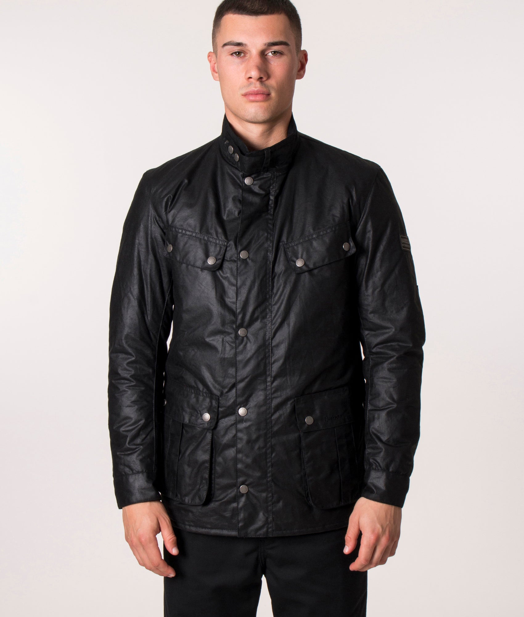 Tourer-Duke-Wax-Jacket-Black-Barbour-International-EQVVS