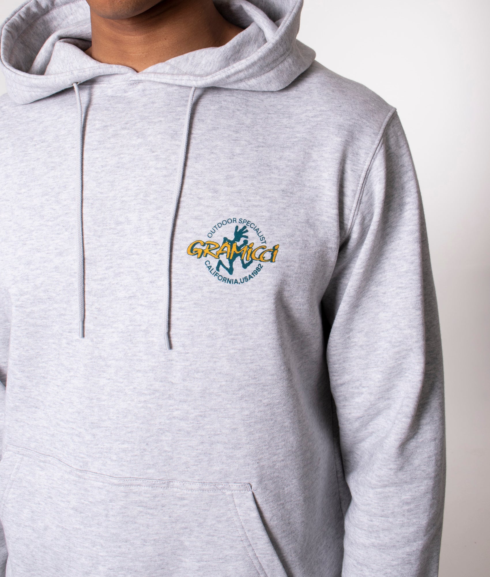 Running-Man-Hoodie-Ash-Heather-Gramicci-EQVVS 