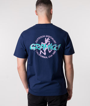 Running-Man-T-Shirt-Navy-Gramicci-EQVVS