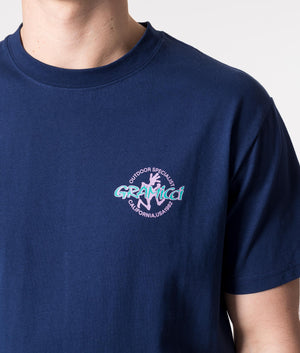 Running-Man-T-Shirt-Navy-Gramicci-EQVVS