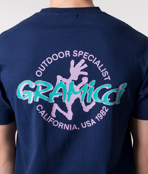 Running-Man-T-Shirt-Navy-Gramicci-EQVVS