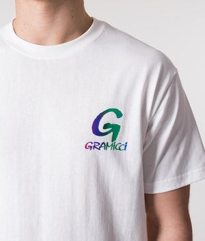 Regular-Fit-Stacked-Logo-T-Shirt-White-Gramicci-EQVVS