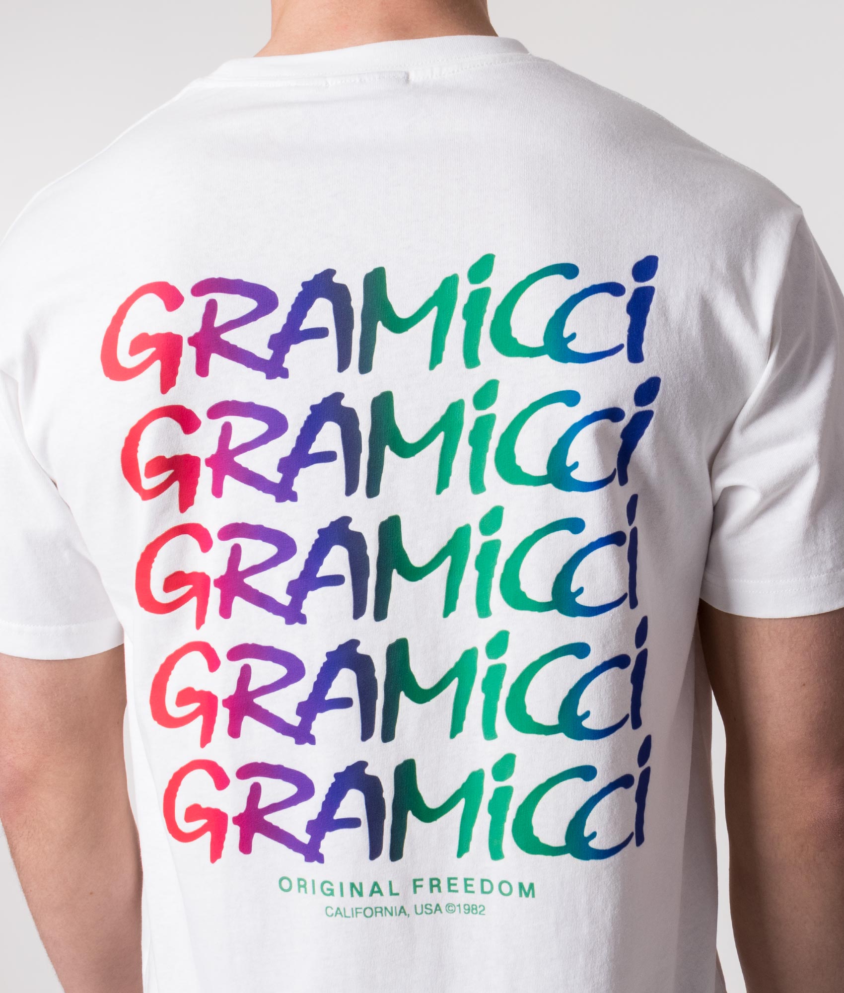 Regular-Fit-Stacked-Logo-T-Shirt-White-Gramicci-EQVVS
