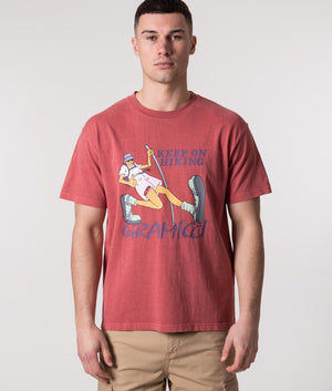 Keep-On-Hiking-T-Shirt-Dusty-Red-Gramicci-EQVVS